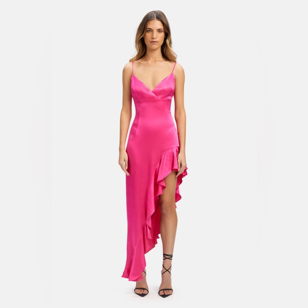 [bardot] Ember Midi Dress In Pop Pink